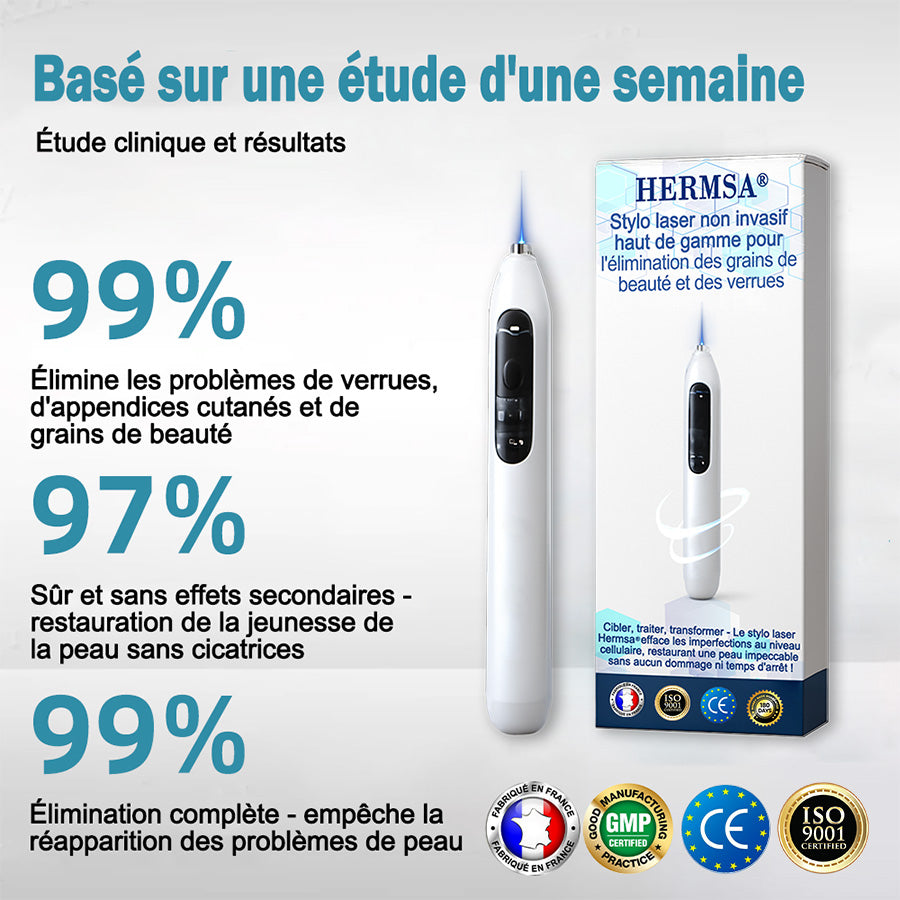 Hermsa® Stylo laser haut de gamme non invasif pour l'élimination des grains de beauté et des verrues
