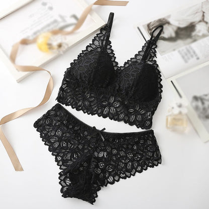 Sexy Lace Underwear French Bra Set Comfortable Women Bras Lingeries Ladies Underwear Suit